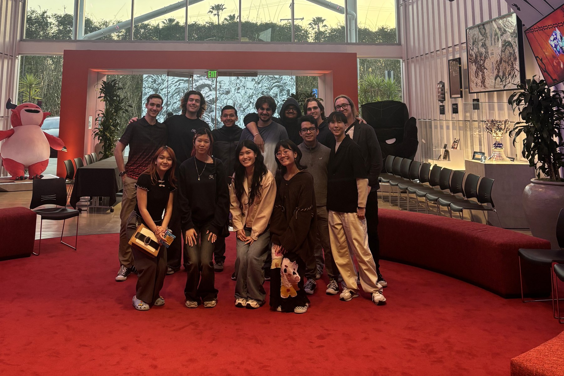 The Burnt Out Games team and EXO contributors at a Riot Games event